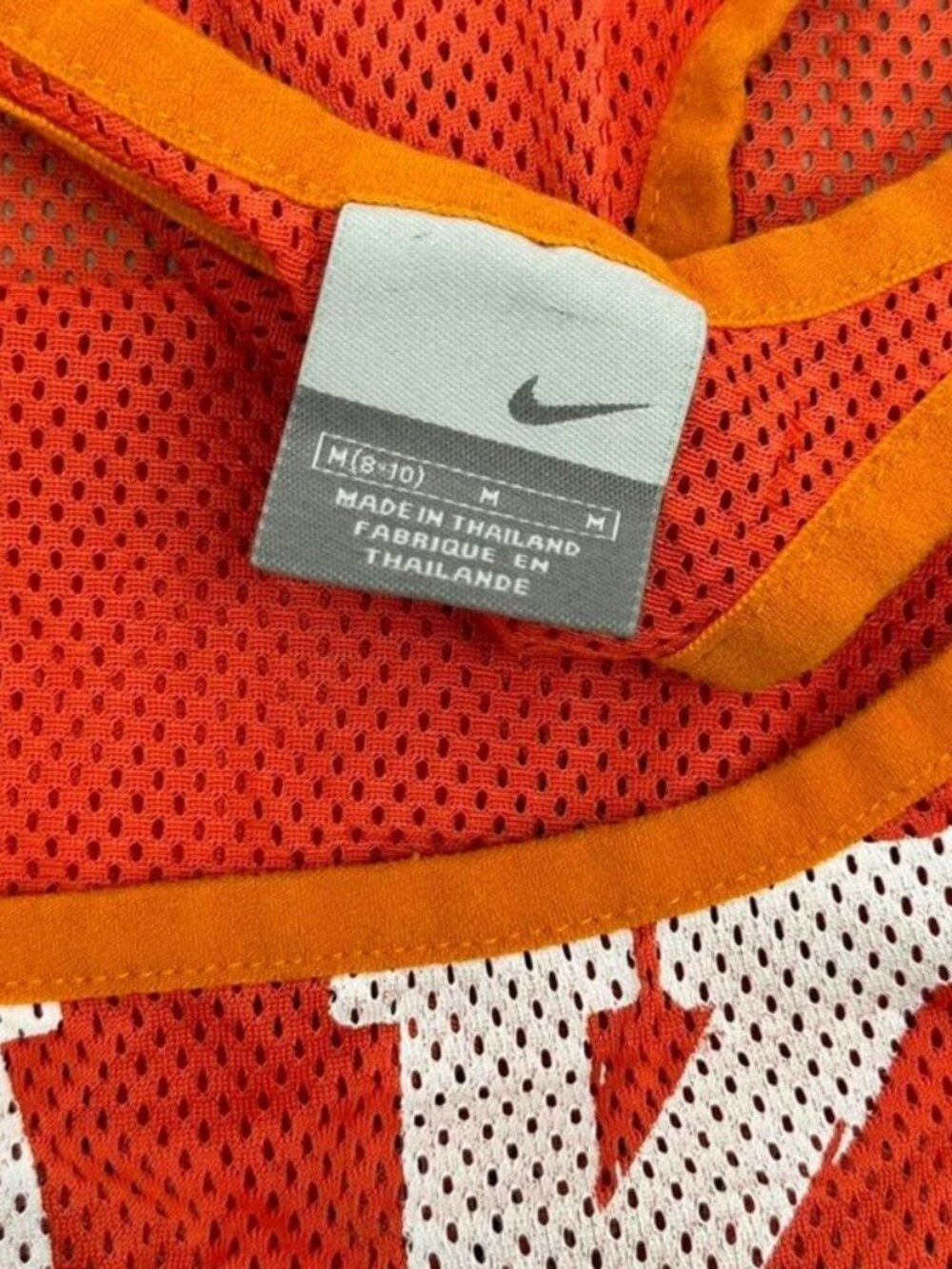 Y2K Nike Orange Mesh Jersey Racer-back Tank Top -Size medium! - Picture 5 of 5